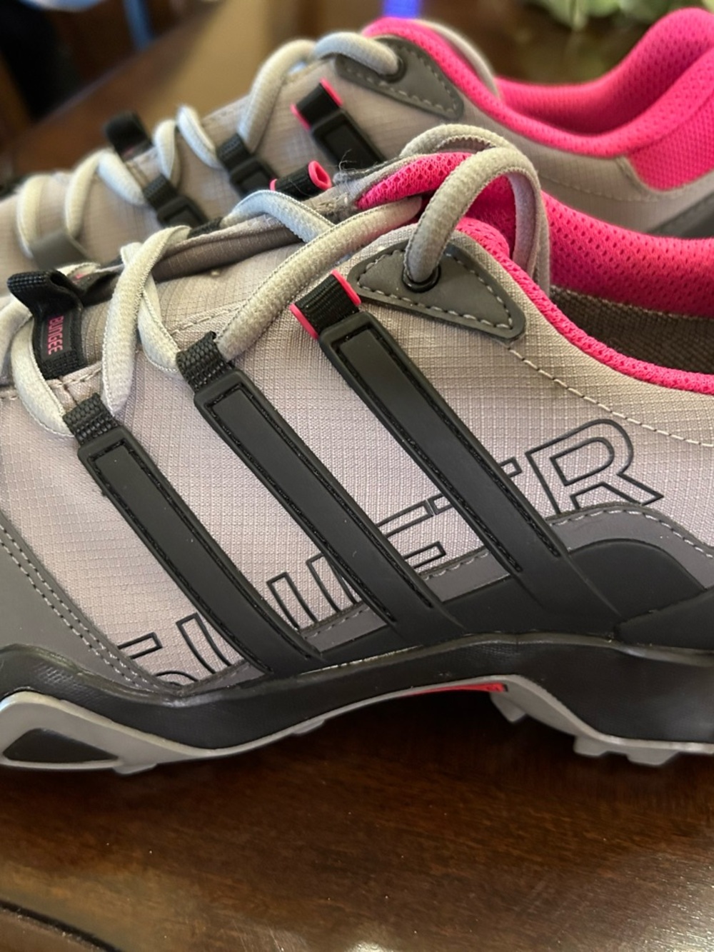 adidas Gray and Pink Women's Trail Sneakers